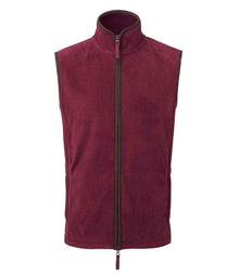 Premier Artisan Fleece Gilet PR803 - Burgundy/Brown