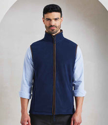 Premier Artisan Fleece Gilet PR803 - PR803 Navy/Brown Model