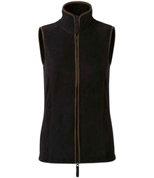 Premier Ladies Artisan Fleece Gilet PR804 - Black/Brown