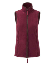 Premier Ladies Artisan Fleece Gilet PR804 - Burgundy/Brown