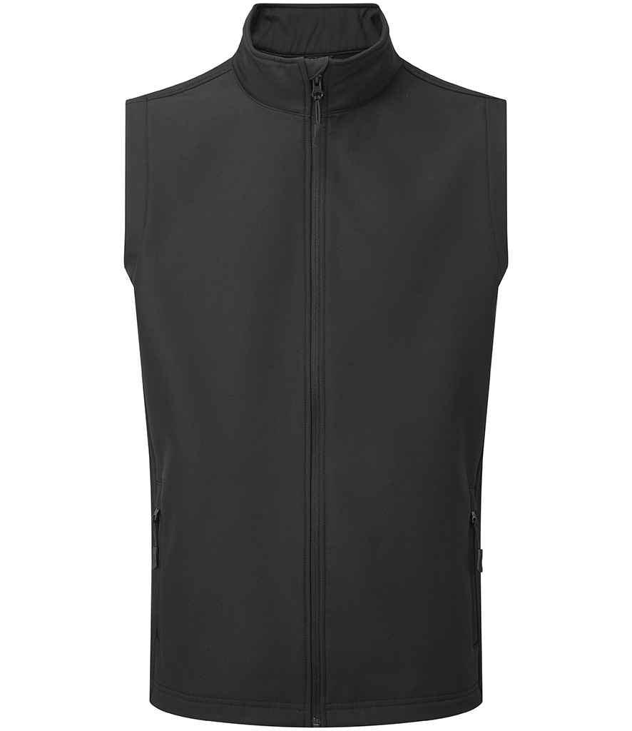 Premier Windchecker® Recycled Printable Soft Shell Gilet PR814 - Black