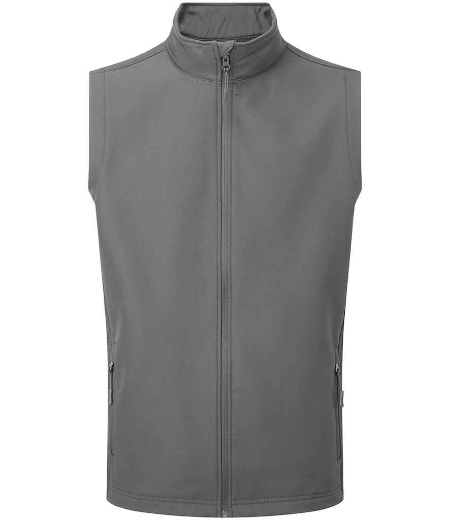 Premier Windchecker® Recycled Printable Soft Shell Gilet PR814 - Dark Grey
