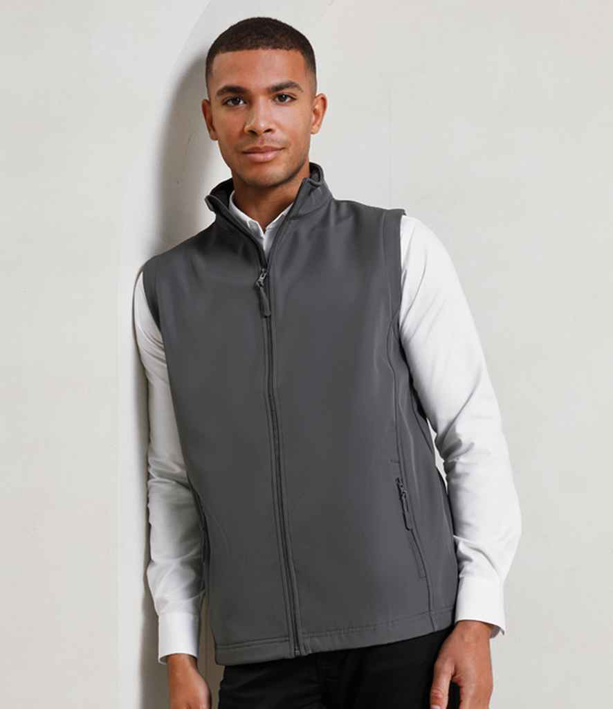 Premier Windchecker® Recycled Printable Soft Shell Gilet PR814 - PR814 Dark Grey Model