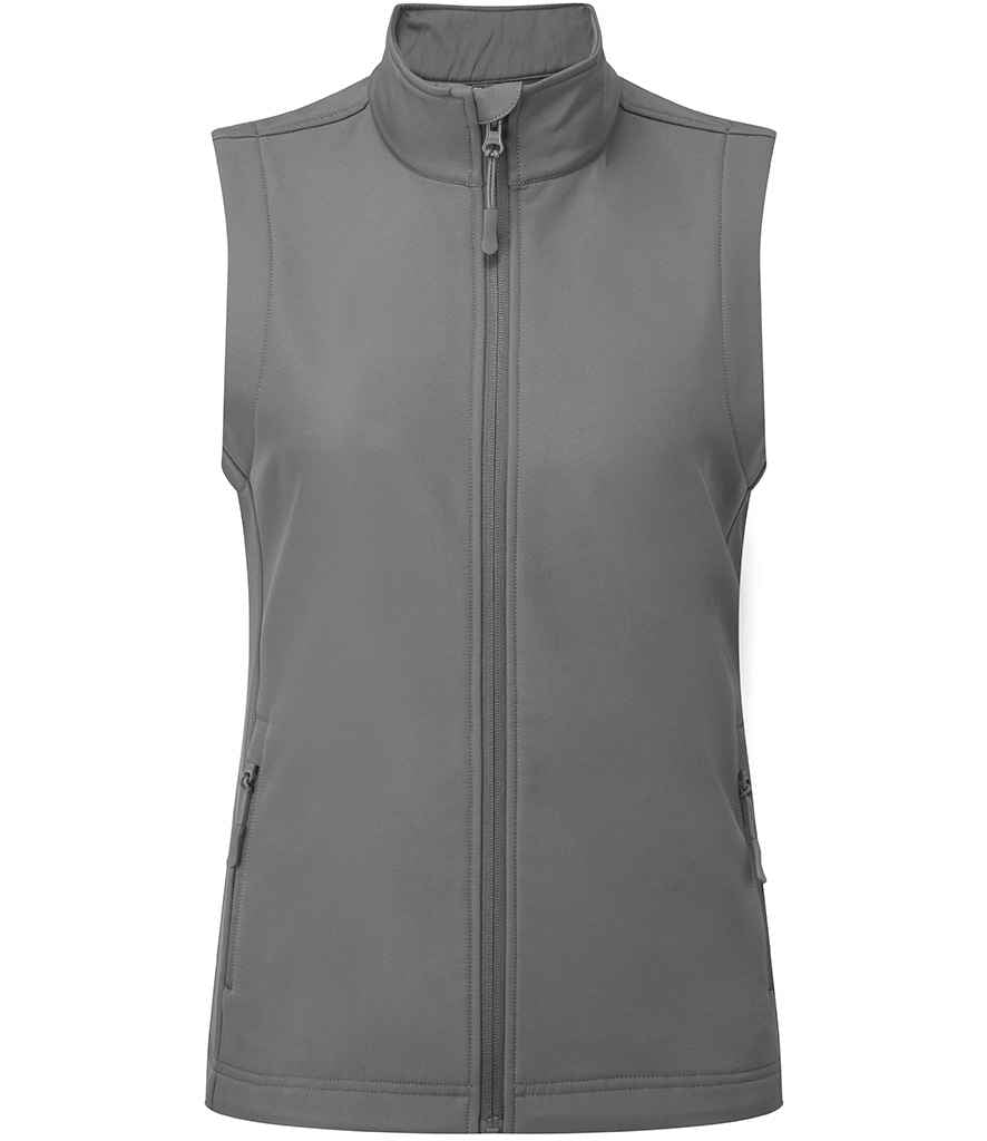 Premier Ladies Windchecker® Recycled Printable Soft Shell Gilet PR816 - Dark Grey