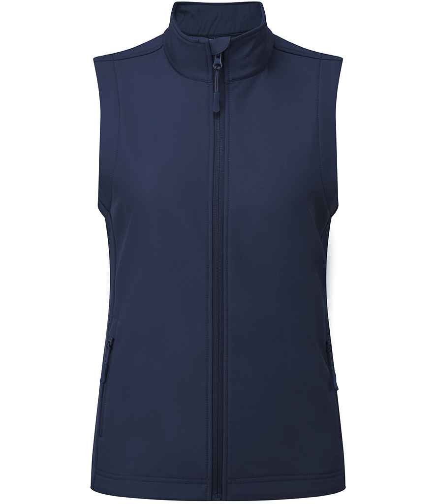 Premier Ladies Windchecker® Recycled Printable Soft Shell Gilet PR816 - Navy