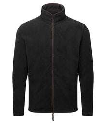 Premier Artisan Fleece Jacket PR823 - Black/Brown
