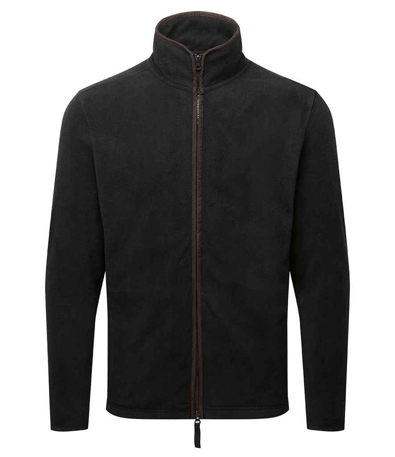 Premier Artisan Fleece Jacket PR823 - Black/Brown