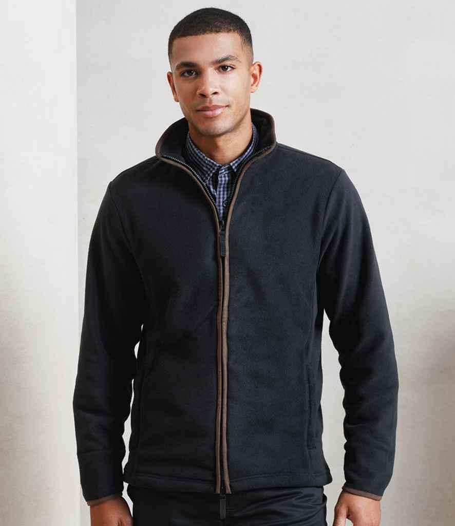 Premier Artisan Fleece Jacket PR823 - PR823 Black/Brown Model