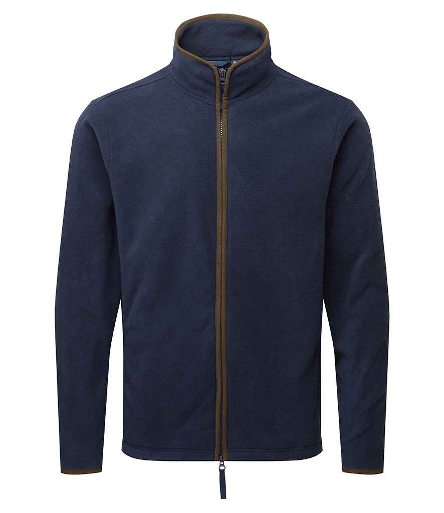 Premier Artisan Fleece Jacket PR823 - Navy/Brown