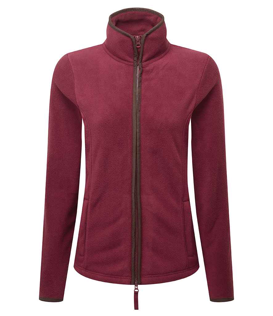 Premier Ladies Artisan Fleece Jacket PR824 - Burgundy/Brown
