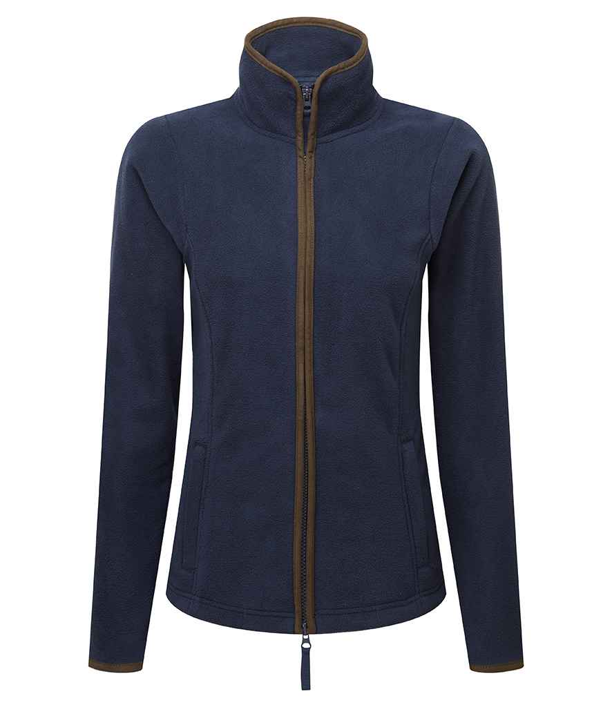 Premier Ladies Artisan Fleece Jacket PR824 - Navy/Brown