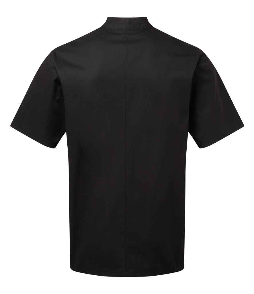 Premier Essential Short Sleeve Chef's Jacket PR900 - PR900 Black Back