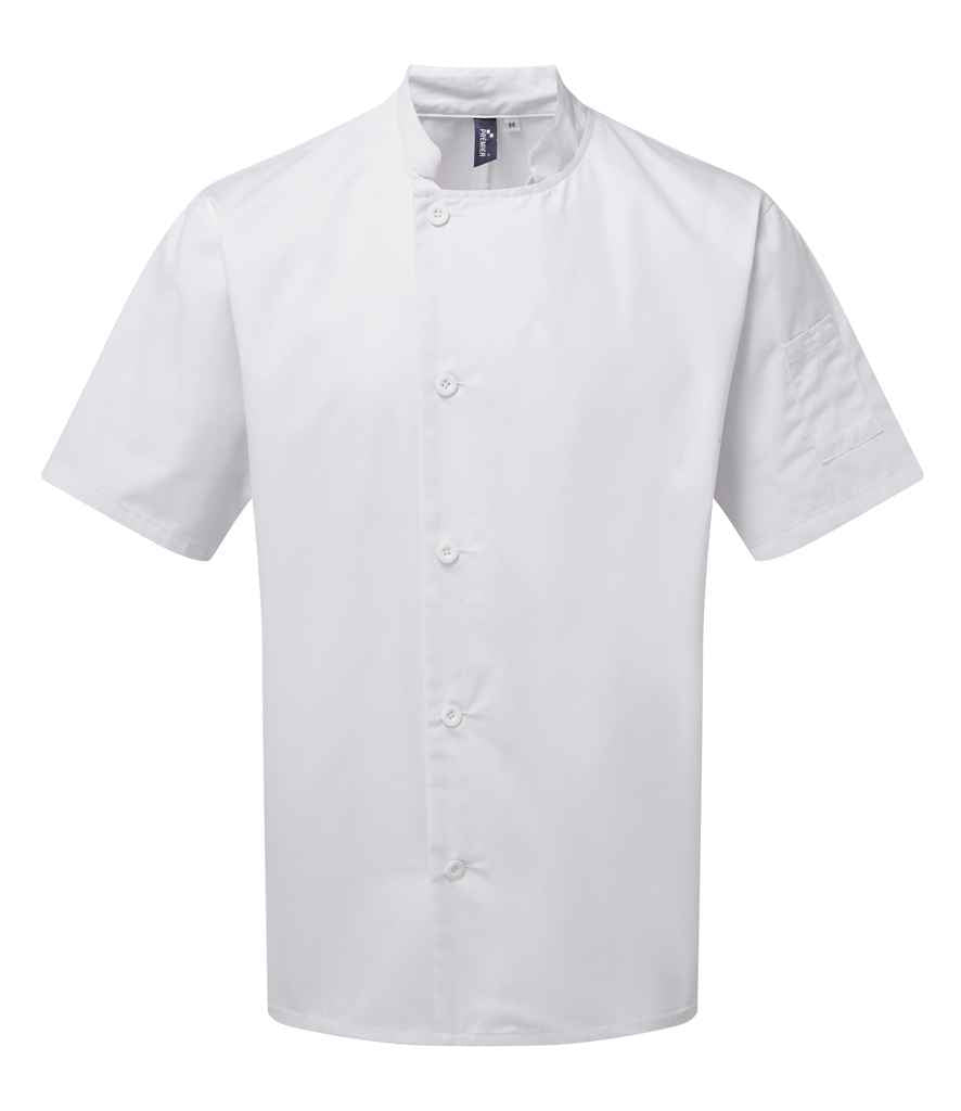 Premier Essential Short Sleeve Chef's Jacket PR900 - White