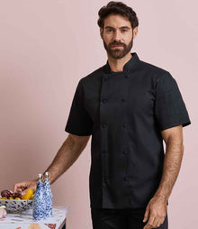 Premier Coolchecker® Short Sleeve Chef's Jacket PR902 - PR902 Black Model