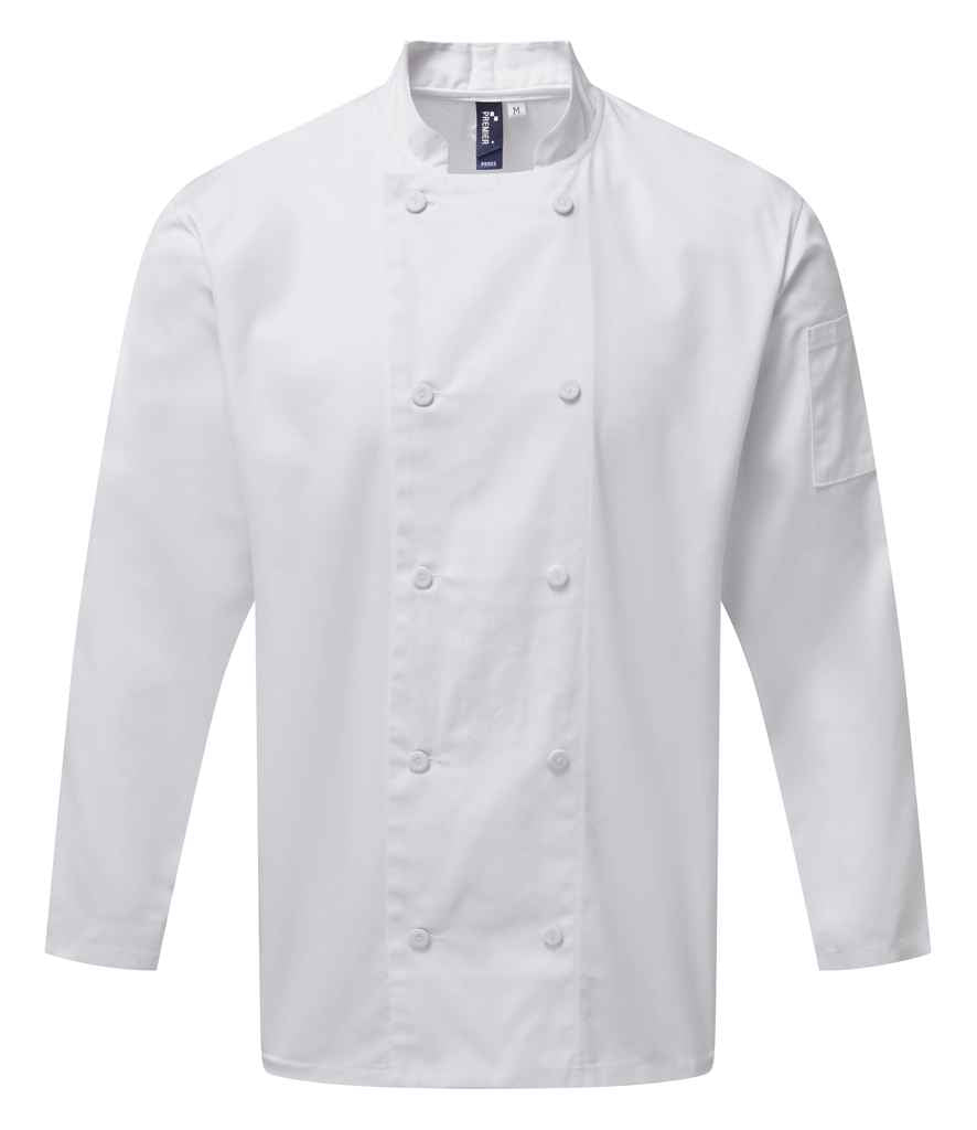 Premier Coolchecker® Long Sleeve Chef's Jacket PR903 - White