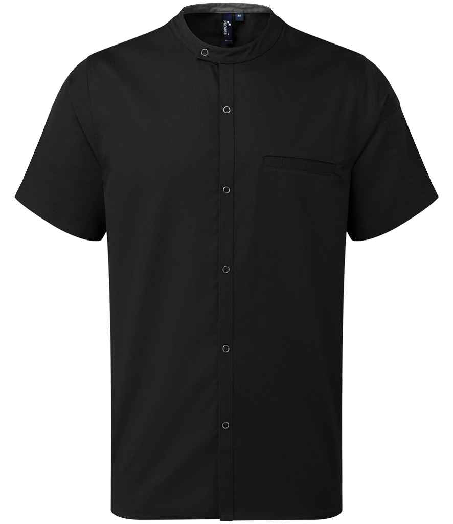 Premier Recyclight® Short Sleeve Chef's Shirt PR904 - Black