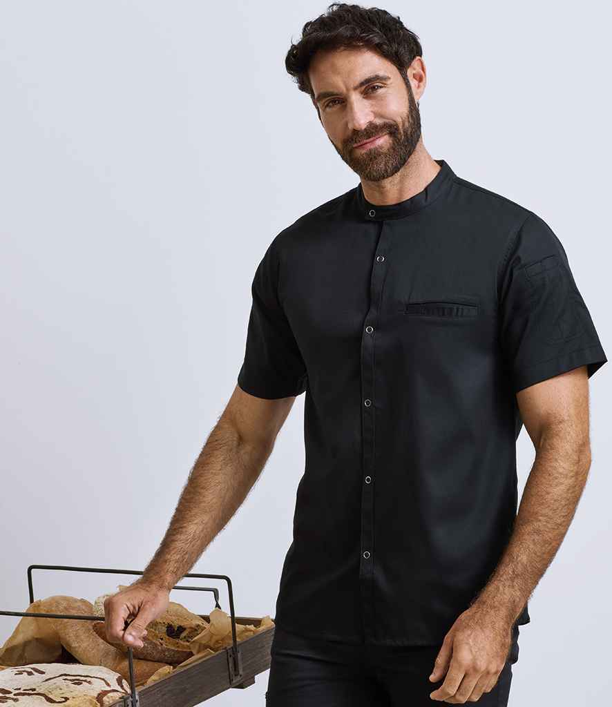 Premier Recyclight® Short Sleeve Chef's Shirt PR904 - PR904 Black Model