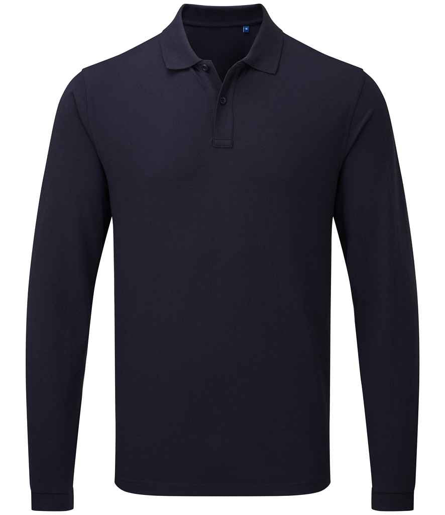 Premier Essential Unisex Long Sleeve Polo Shirt PR997 - Navy