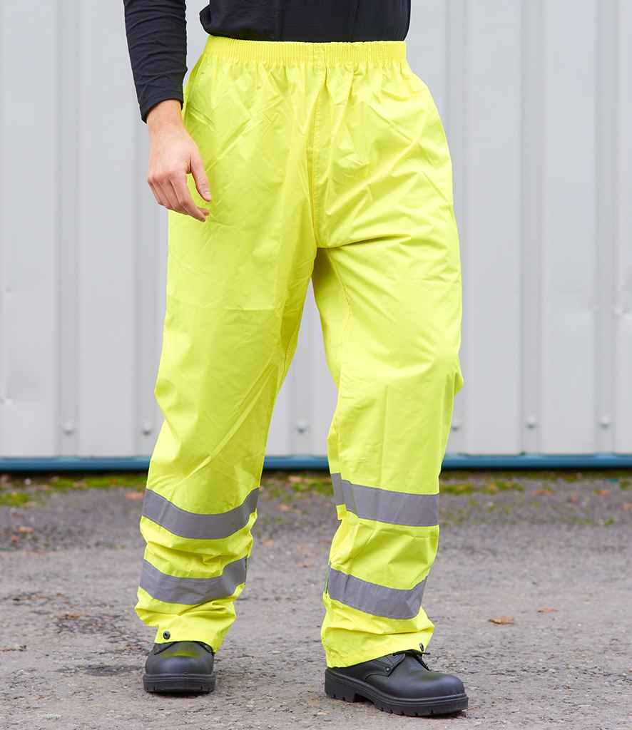 Portwest Hi-Vis Rain Trousers PW012 - PW012 Yellow Model
