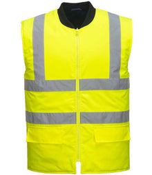 Portwest Hi-Vis 4-in-1 Traffic Jacket PW014 - PW014 Yellow Detail