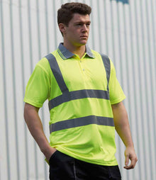 Portwest Hi-Vis Polo Shirt PW061 - PW061 Yellow Model