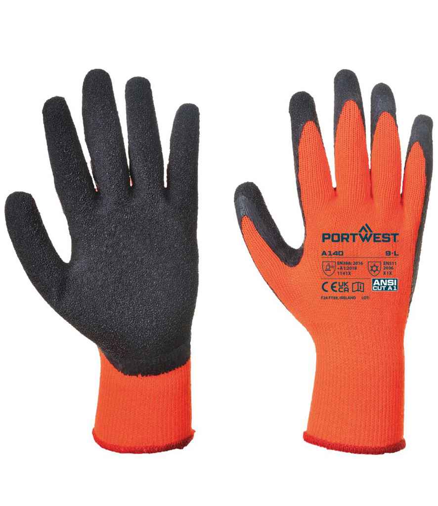 Portwest Thermal Grip Gloves PW071 - Orange