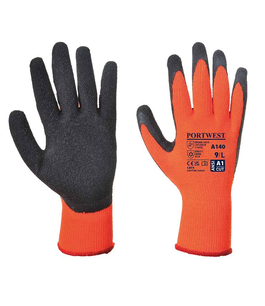 Portwest Thermal Grip Gloves PW071 - PW071 Orange Model