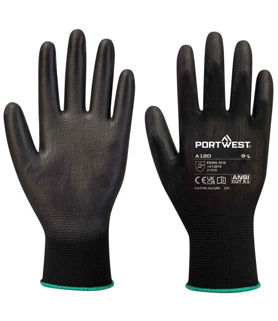 Portwest PU Palm Gloves PW083 - Black