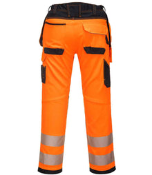 Portwest PW3 Hi-Vis Trousers PW1001 - PW1001 Orange/Black Back