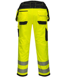 Portwest PW3 Hi-Vis Trousers PW1001 - PW1001 Yellow/Black Back