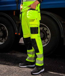Portwest PW3 Hi-Vis Trousers PW1001 - PW1001 Yellow/Black Model