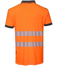 Portwest PW3 Hi-Vis Polo Shirt PW1003 - PW1003 Orange/Black Back