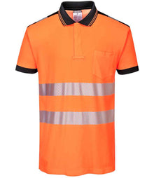 Portwest PW3 Hi-Vis Polo Shirt PW1003 - Orange/Black