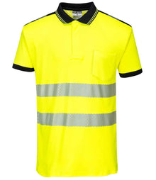 Portwest PW3 Hi-Vis Polo Shirt PW1003 - Yellow/Black