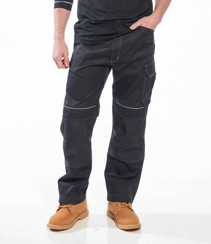 Portwest PW3 Lightweight Stretch Trousers PW1004 - PW1004 Black Model