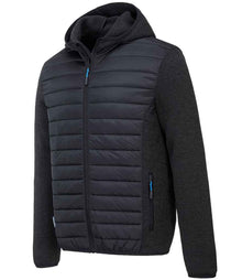 Portwest KX3™ Baffle Padded Jacket PW1121 - PW1121 Grey Marl/Black Side
