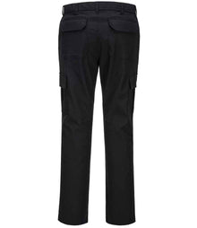 Portwest Stretch Slim Combat Trousers PW1201 - PW1201 Black Back