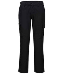 Portwest Stretch Slim Combat Trousers PW1201 - Black