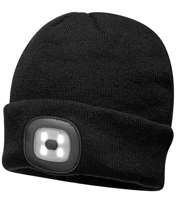 Portwest LED Head Light Beanie PW667 - Black