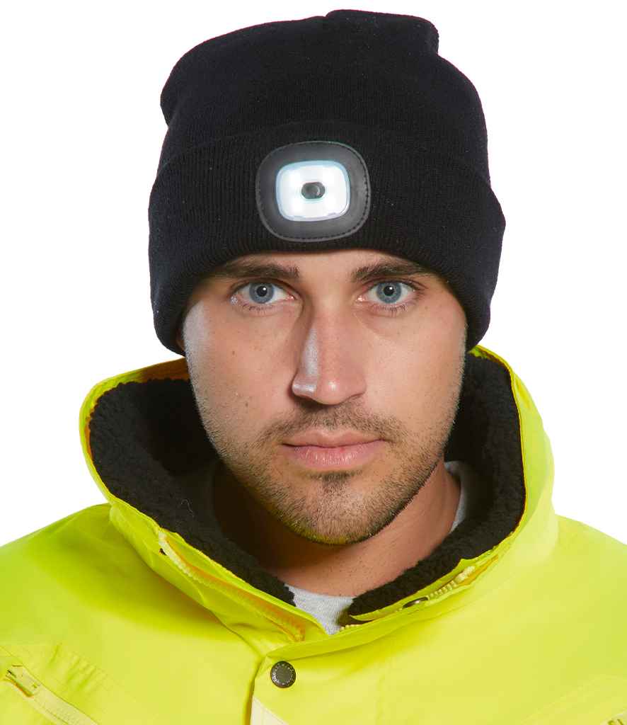 Portwest LED Head Light Beanie PW667 - PW667 Black Model