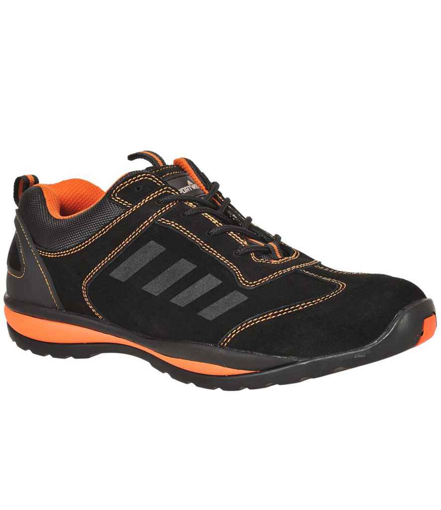Portwest Steelite Lusum S1P HRO Safety Trainers PW809 – Black/Orange product image