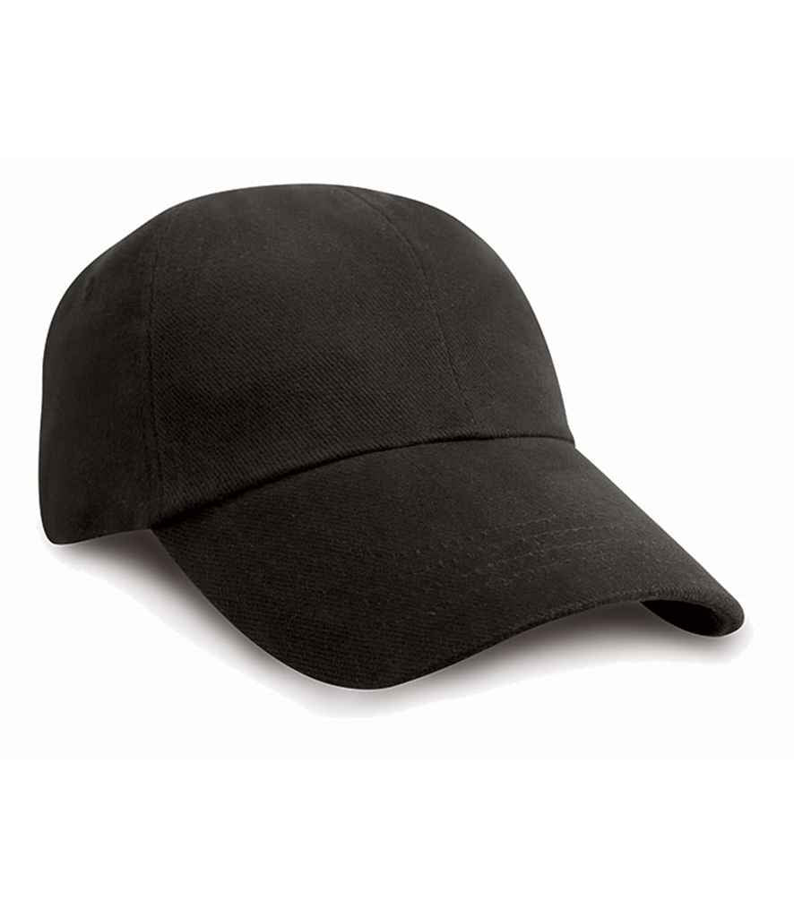 Result Kids Low Profile Heavy Brushed Cotton Cap RC024B - Black