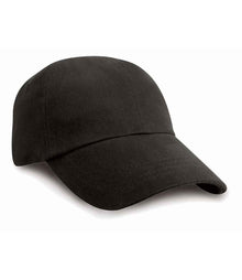 Result Low Profile Heavy Brushed Cotton Cap RC024 - Black