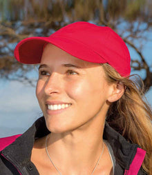 Result Low Profile Heavy Brushed Cotton Cap RC024 - RC024 Red Model