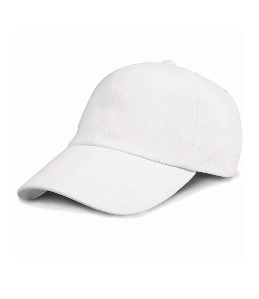 Result Low Profile Heavy Brushed Cotton Cap RC024 - White