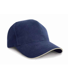 Result Pro-Style Heavy Brushed Cotton Cap RC025P - Navy/Natural