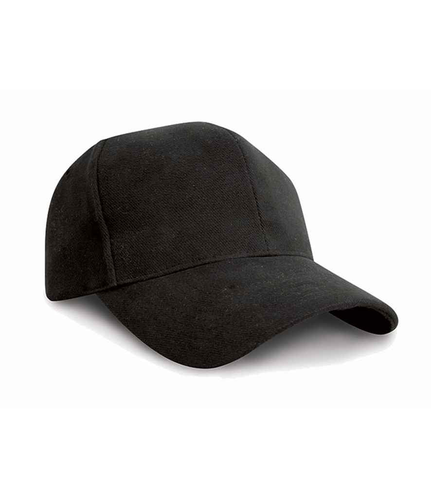Result Pro-Style Heavy Brushed Cotton Cap RC025 - Black