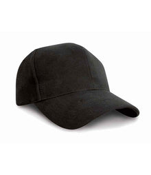 Result Pro-Style Heavy Brushed Cotton Cap RC025 - Black