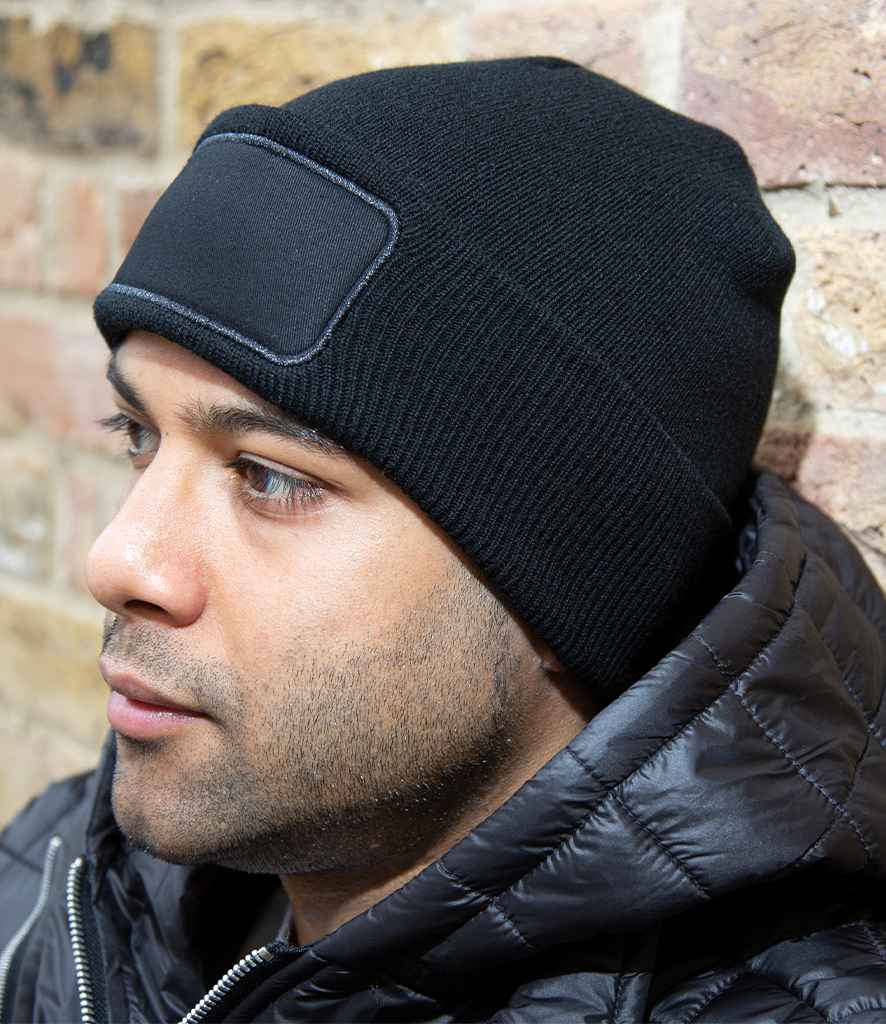 Result Core Double Knit Printers Beanie RC027 - RC027 Black Model