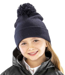 Result Core Kids Pom Pom Beanie RC028B - RC028B Navy Model